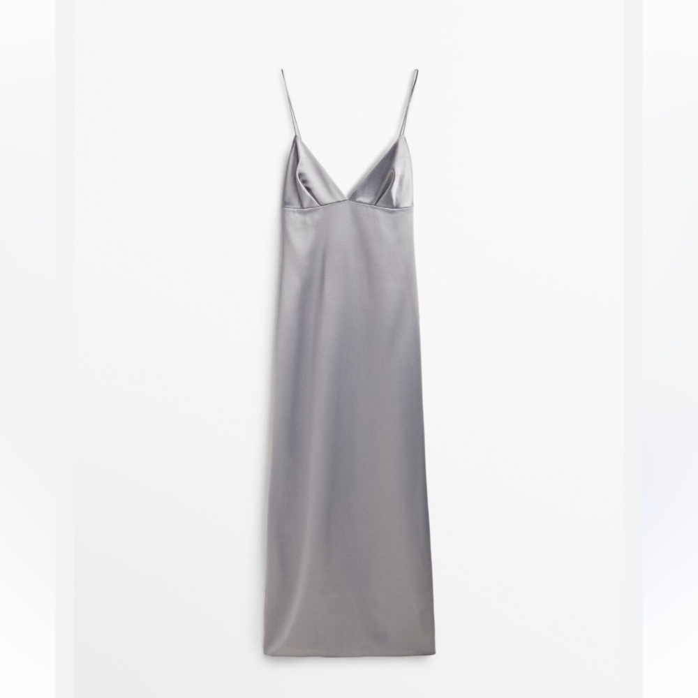 MASSIMO DUTTI studio- Satin dress with slit